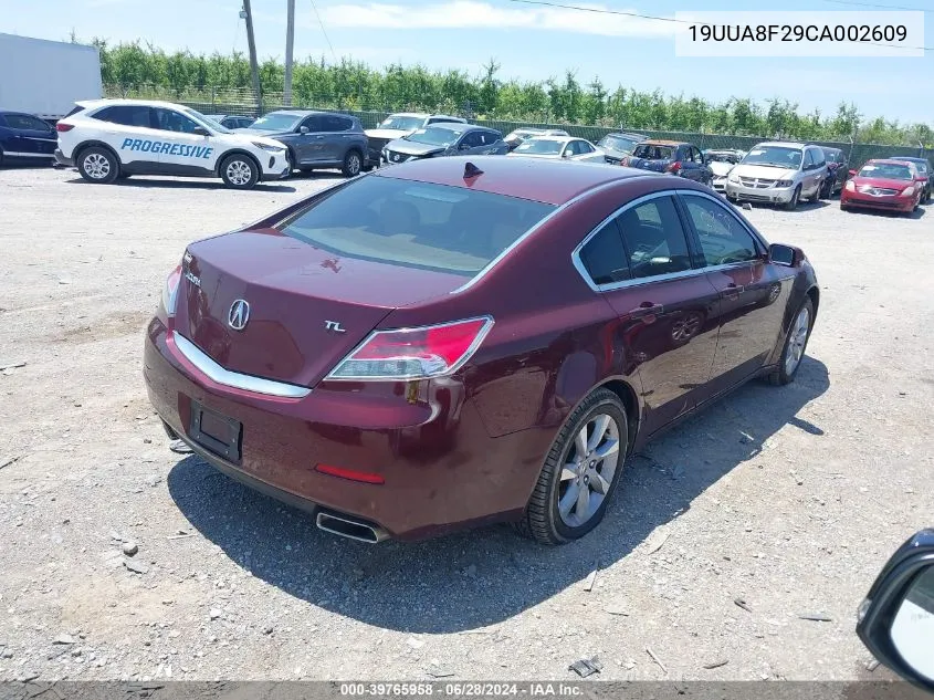 2012 Acura Tl 3.5 VIN: 19UUA8F29CA002609 Lot: 39765958