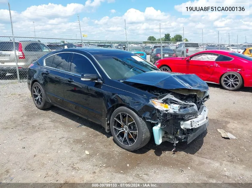 2012 Acura Tl 3.5 VIN: 19UUA8F51CA000136 Lot: 39799133