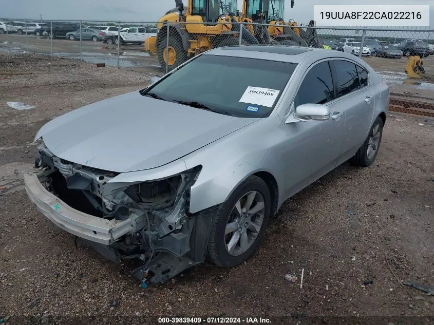 2012 Acura Tl 3.5 VIN: 19UUA8F22CA022216 Lot: 39839409