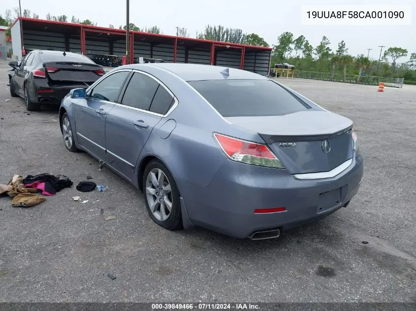 2012 Acura Tl 3.5 VIN: 19UUA8F58CA001090 Lot: 39849466