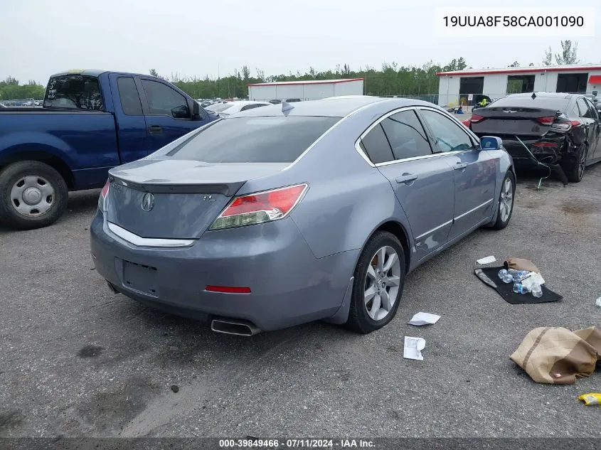 2012 Acura Tl 3.5 VIN: 19UUA8F58CA001090 Lot: 39849466