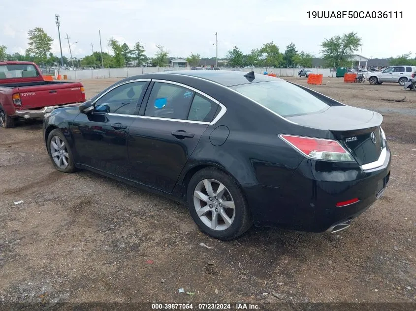 2012 Acura Tl 3.5 VIN: 19UUA8F50CA036111 Lot: 39877054