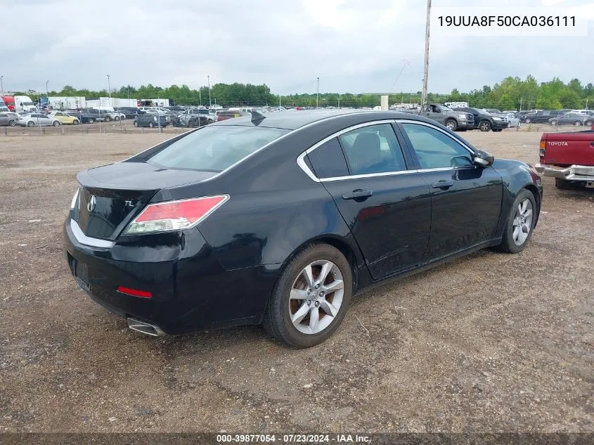 2012 Acura Tl 3.5 VIN: 19UUA8F50CA036111 Lot: 39877054