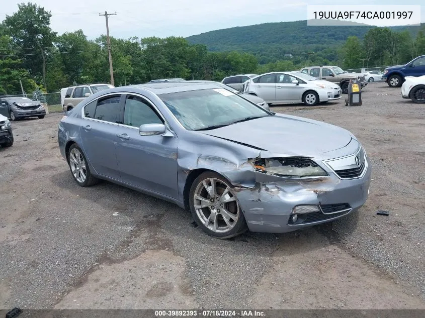 2012 Acura Tl 3.7 VIN: 19UUA9F74CA001997 Lot: 39892393