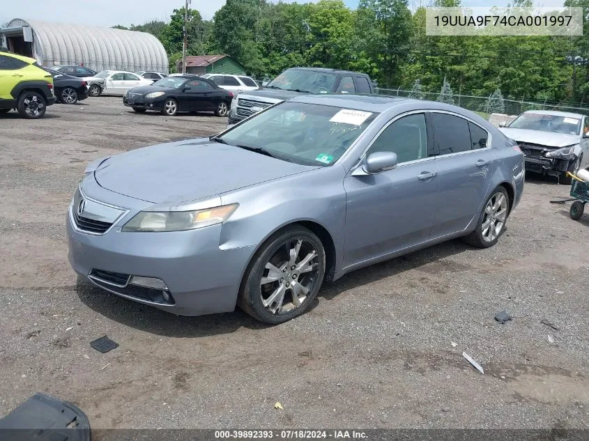 2012 Acura Tl 3.7 VIN: 19UUA9F74CA001997 Lot: 39892393