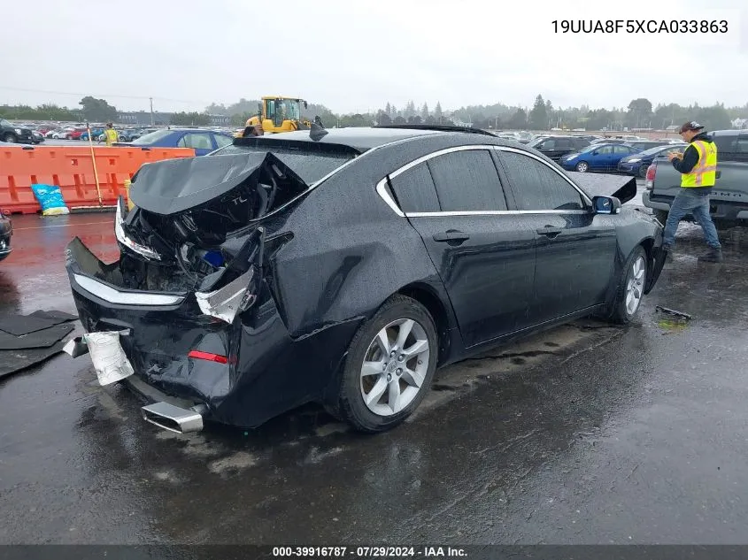 2012 Acura Tl 3.5 VIN: 19UUA8F5XCA033863 Lot: 39916787