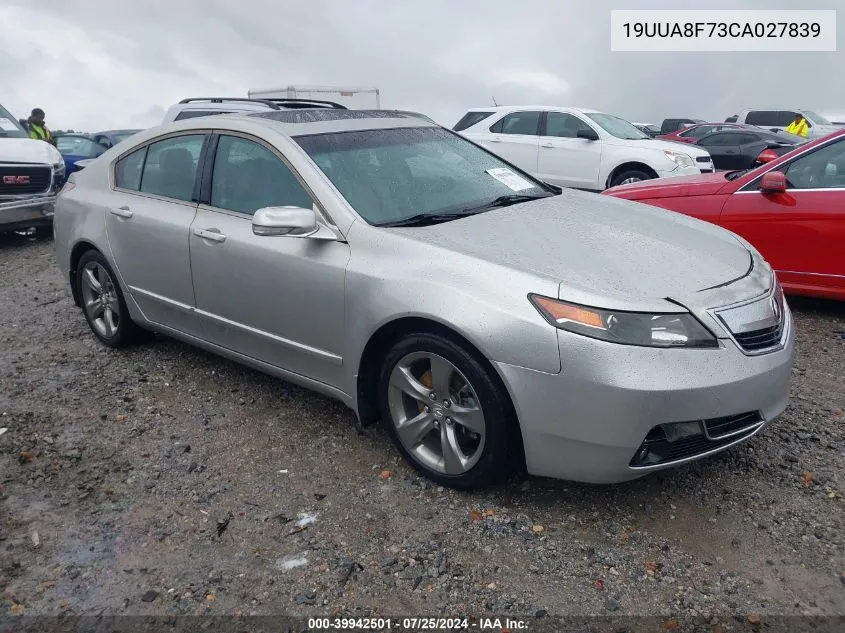 2012 Acura Tl 3.5 VIN: 19UUA8F73CA027839 Lot: 39942501