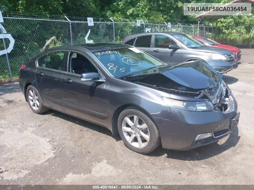 2012 Acura Tl 3.5 VIN: 19UUA8F58CA036454 Lot: 40019041