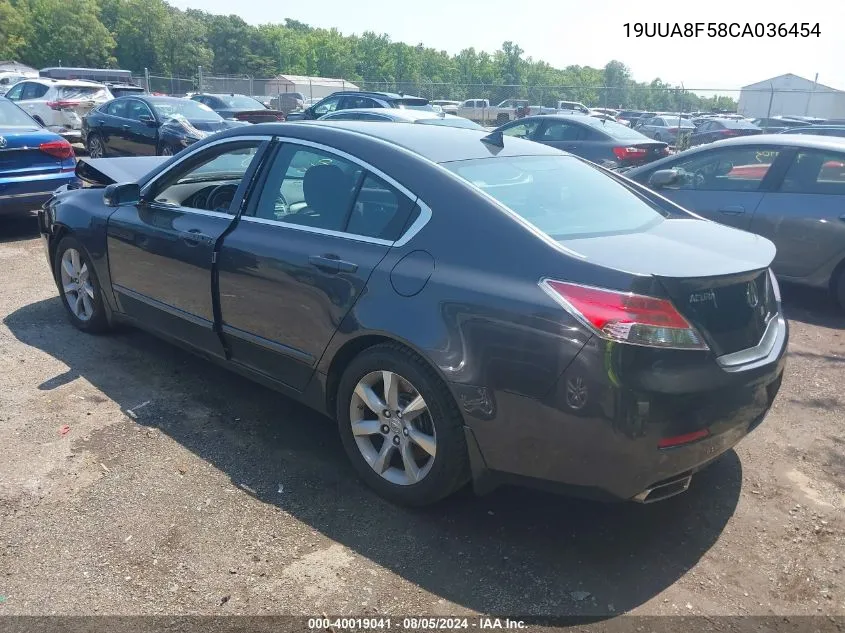 2012 Acura Tl 3.5 VIN: 19UUA8F58CA036454 Lot: 40019041