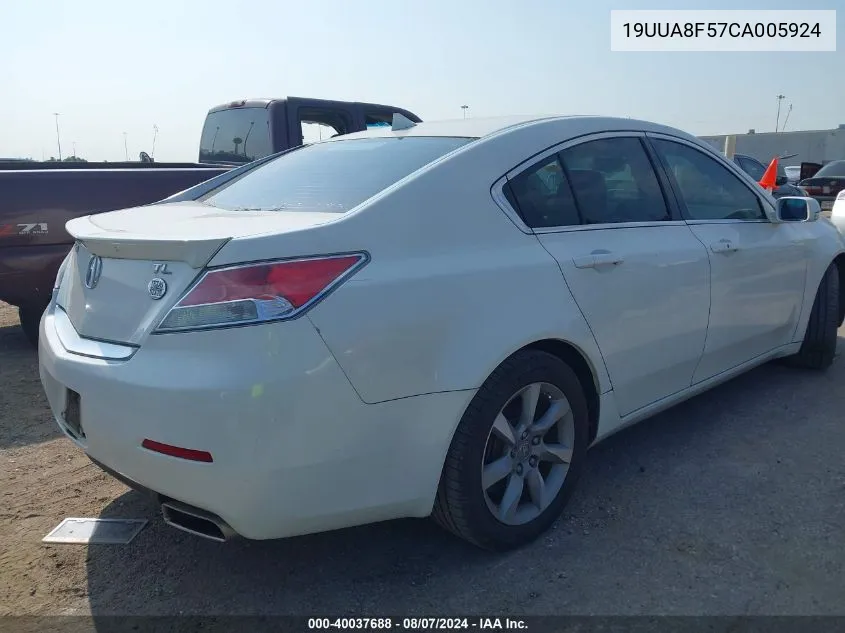 2012 Acura Tl 3.5 VIN: 19UUA8F57CA005924 Lot: 40037688