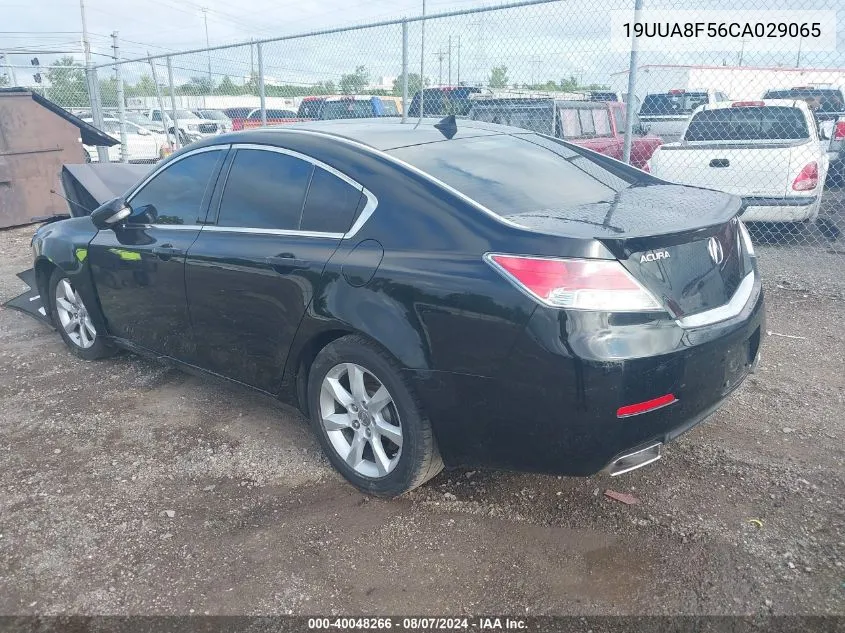 2012 Acura Tl 3.5 VIN: 19UUA8F56CA029065 Lot: 40048266