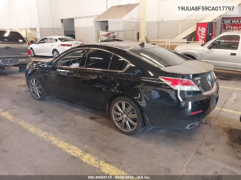 2012 Acura Tl VIN: 19UUA8F59CA017797 Lot: 40055110