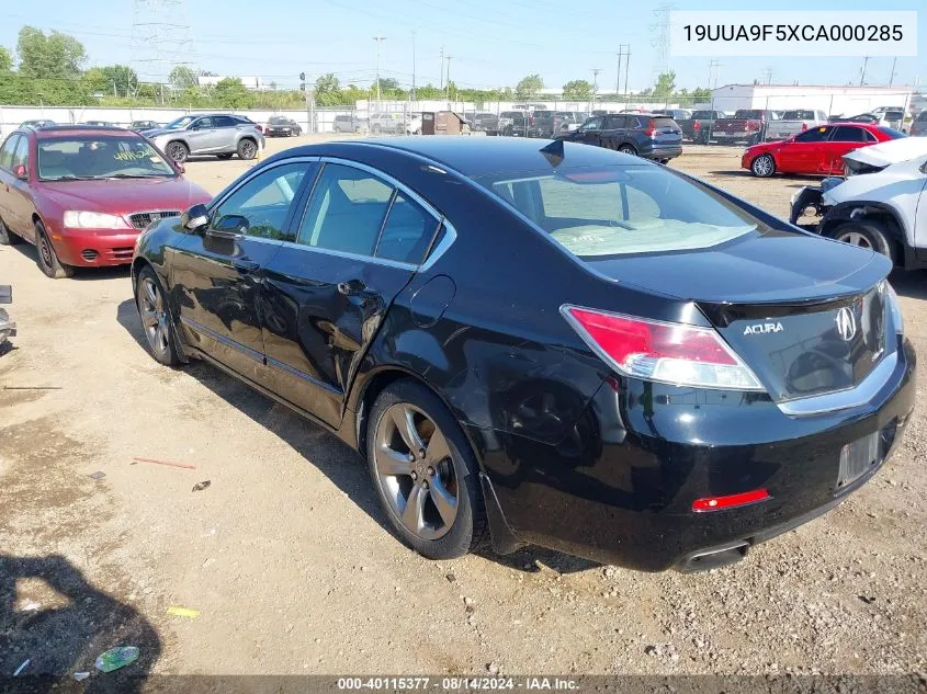 2012 Acura Tl 3.7 VIN: 19UUA9F5XCA000285 Lot: 40115377