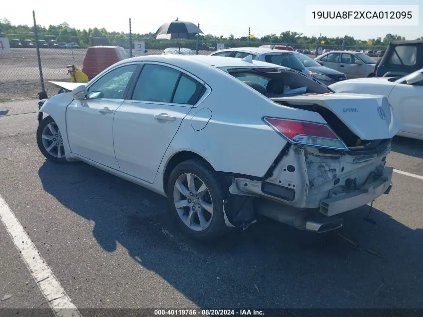 2012 Acura Tl VIN: 19UUA8F2XCA012095 Lot: 40119756