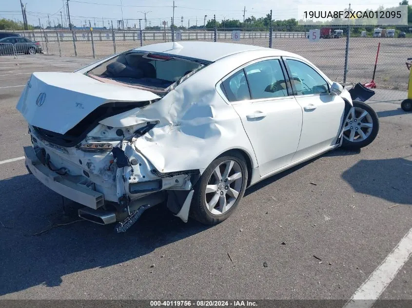 2012 Acura Tl VIN: 19UUA8F2XCA012095 Lot: 40119756