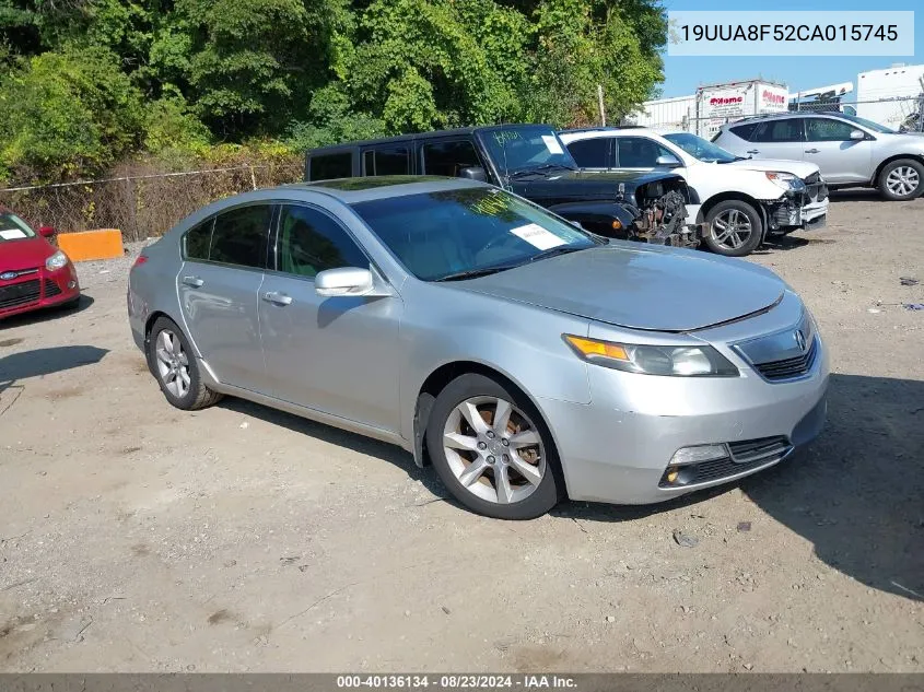 2012 Acura Tl 3.5 VIN: 19UUA8F52CA015745 Lot: 40136134