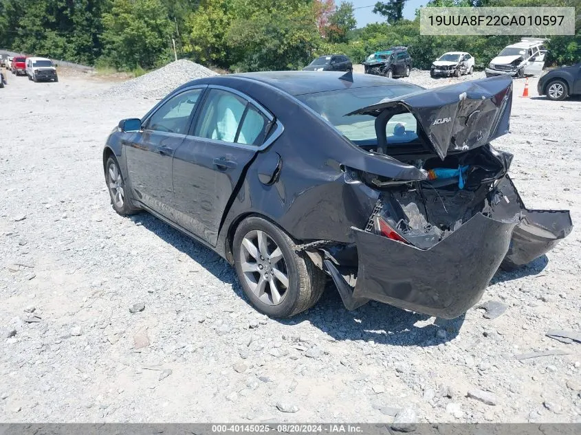 2012 Acura Tl VIN: 19UUA8F22CA010597 Lot: 40145025