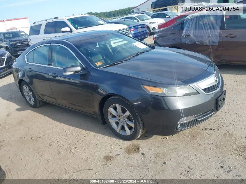 2012 Acura Tl 3.5 VIN: 19UUA8F26CA004754 Lot: 40162488