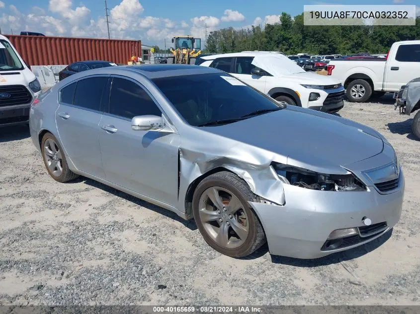 2012 Acura Tl 3.5 VIN: 19UUA8F70CA032352 Lot: 40165659