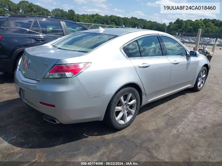 2012 Acura Tl 3.5 VIN: 19UUA8F24CA018460 Lot: 40174058