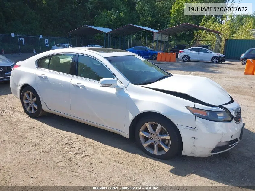 2012 Acura Tl 3.5 VIN: 19UUA8F57CA017622 Lot: 40177261