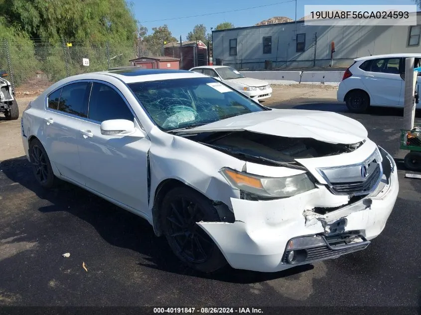 2012 Acura Tl 3.5 VIN: 19UUA8F56CA024593 Lot: 40191847