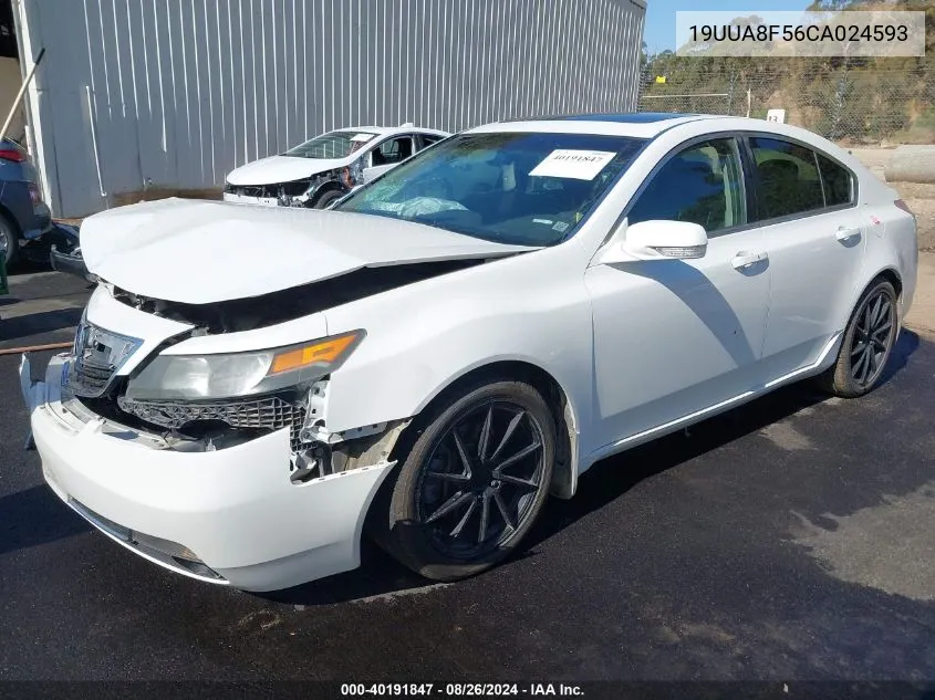 2012 Acura Tl 3.5 VIN: 19UUA8F56CA024593 Lot: 40191847