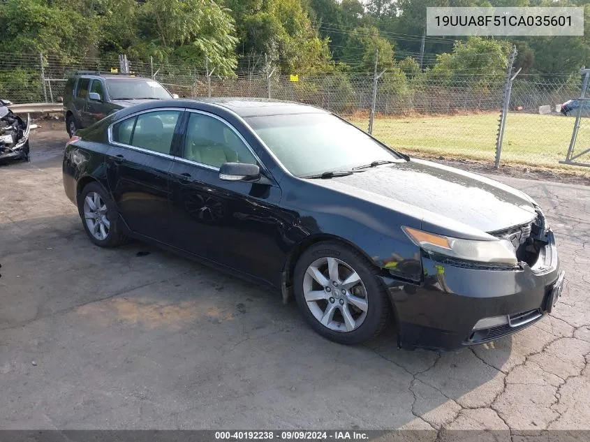 2012 Acura Tl 3.5 VIN: 19UUA8F51CA035601 Lot: 40192238