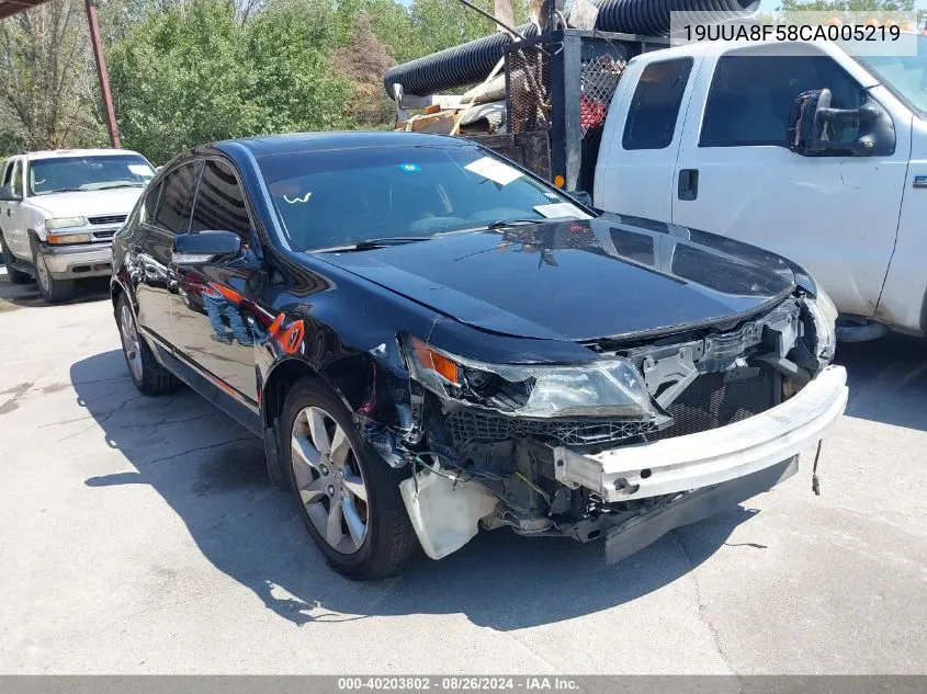 19UUA8F58CA005219 2012 Acura Tl 3.5