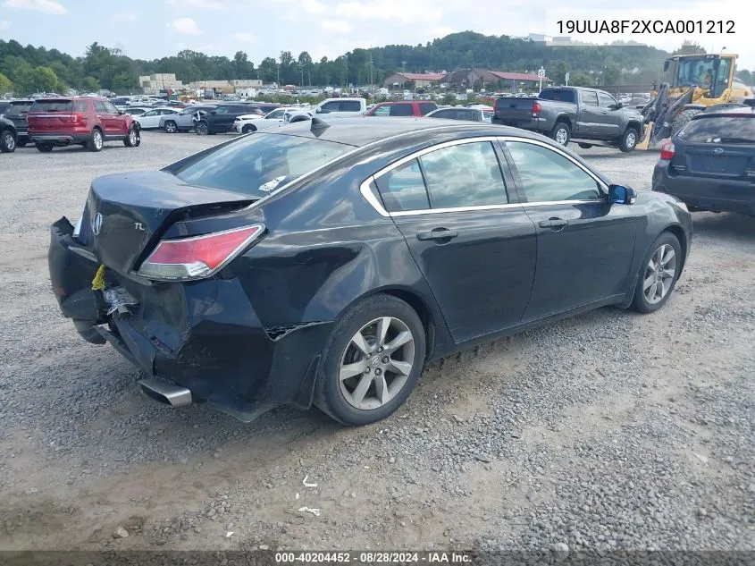 2012 Acura Tl 3.5 VIN: 19UUA8F2XCA001212 Lot: 40204452