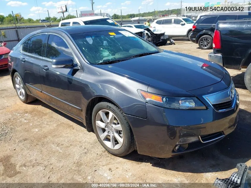 2012 Acura Tl 3.5 VIN: 19UUA8F54CA000342 Lot: 40206756