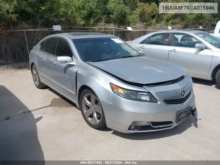 2012 Acura Tl 3.5 VIN: 19UUA8F7XCA015946 Lot: 40217903