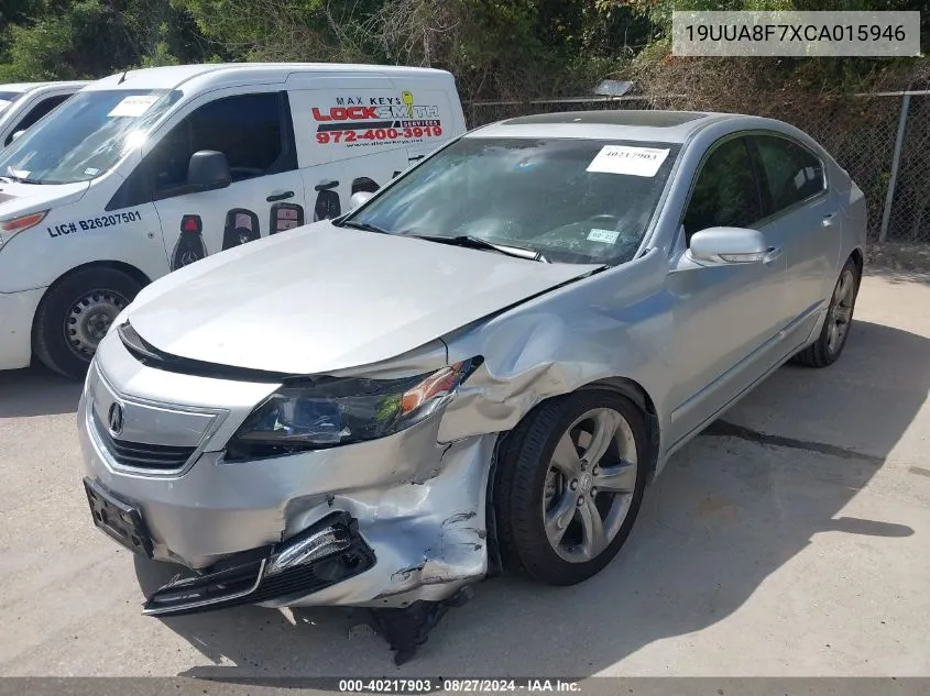 2012 Acura Tl 3.5 VIN: 19UUA8F7XCA015946 Lot: 40217903