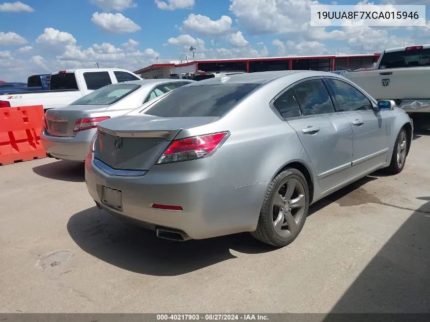 2012 Acura Tl 3.5 VIN: 19UUA8F7XCA015946 Lot: 40217903