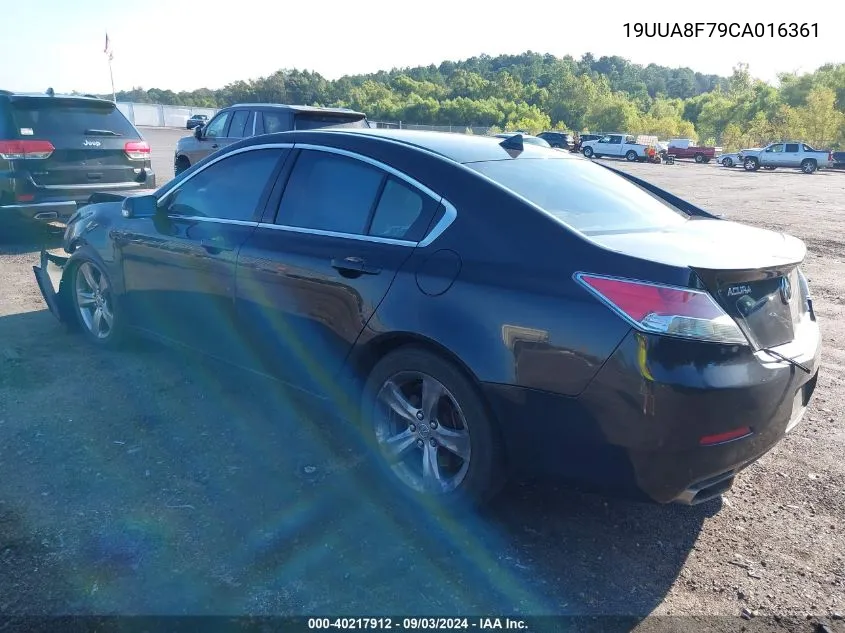 2012 Acura Tl 3.5 VIN: 19UUA8F79CA016361 Lot: 40217912