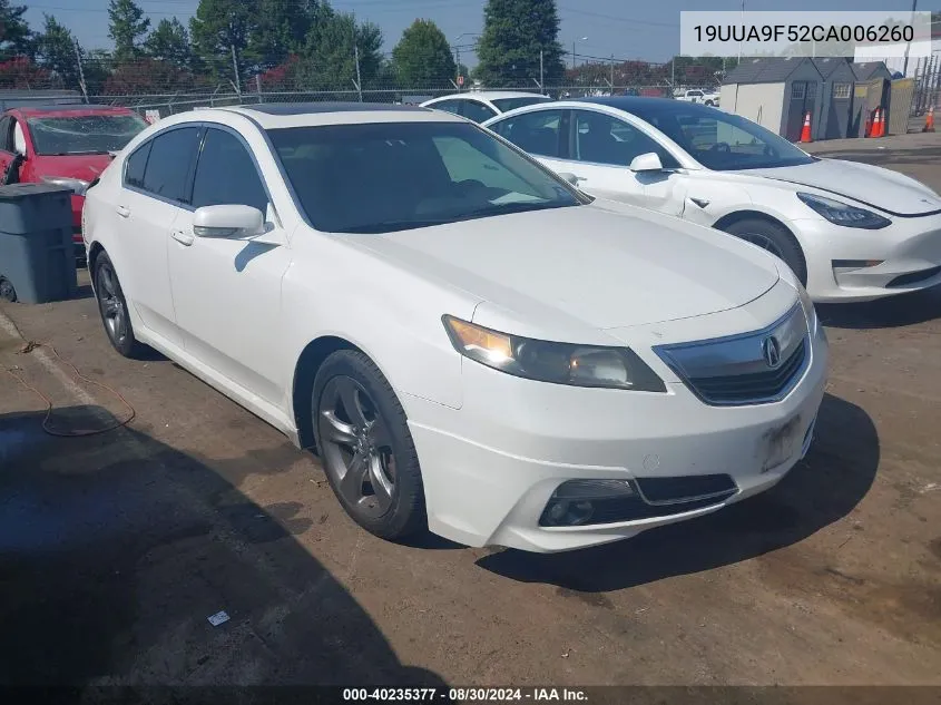 2012 Acura Tl 3.7 VIN: 19UUA9F52CA006260 Lot: 40235377