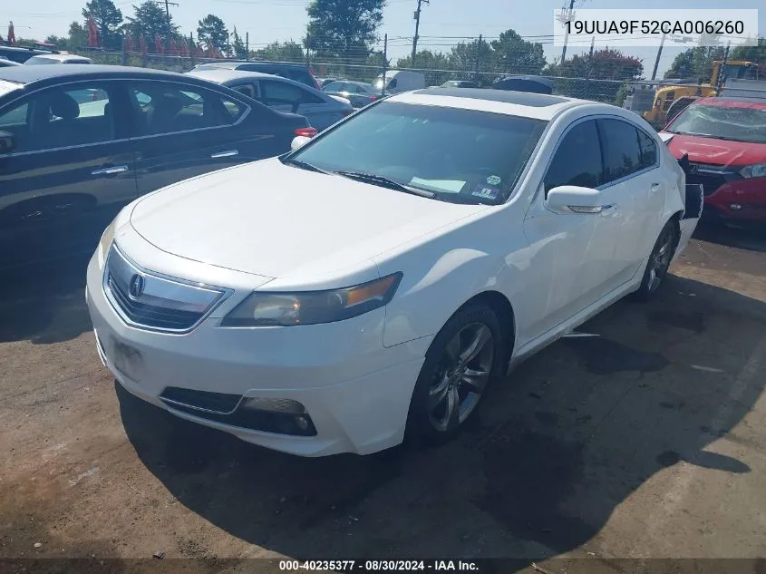 2012 Acura Tl 3.7 VIN: 19UUA9F52CA006260 Lot: 40235377