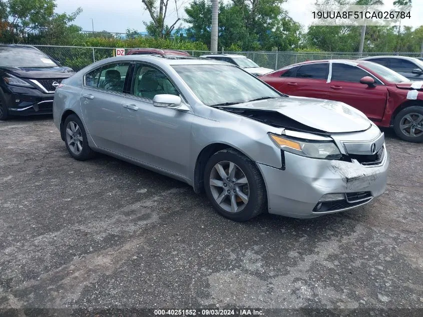 2012 Acura Tl 3.5 VIN: 19UUA8F51CA026784 Lot: 40251552