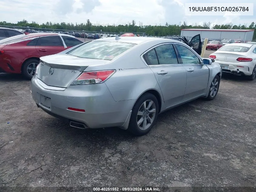 2012 Acura Tl 3.5 VIN: 19UUA8F51CA026784 Lot: 40251552