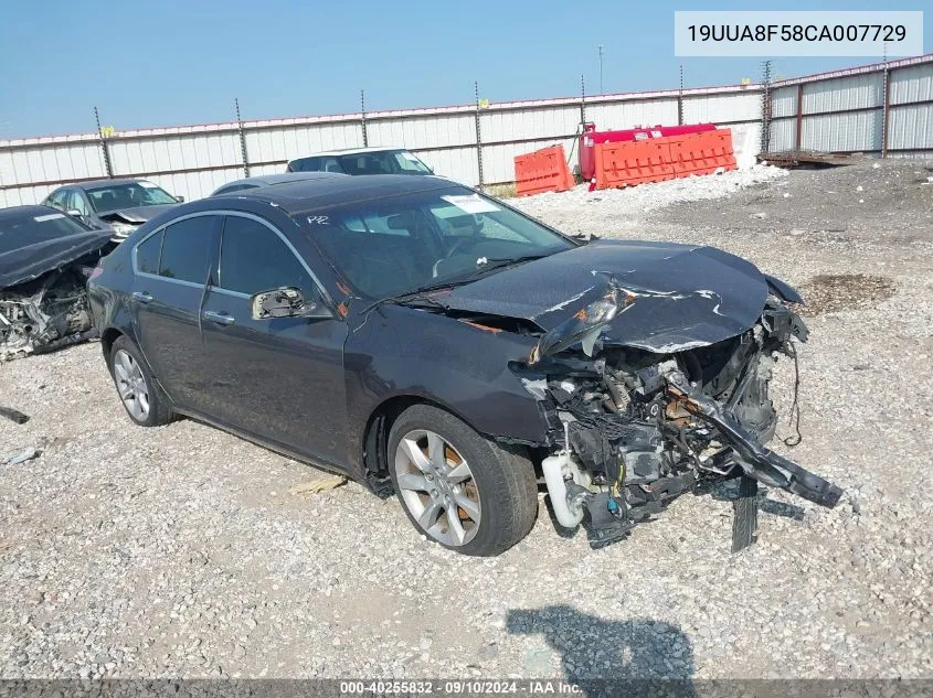 2012 Acura Tl 3.5 VIN: 19UUA8F58CA007729 Lot: 40255832