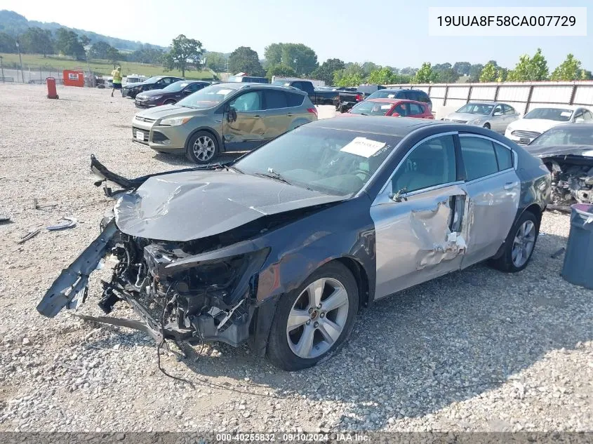 2012 Acura Tl 3.5 VIN: 19UUA8F58CA007729 Lot: 40255832