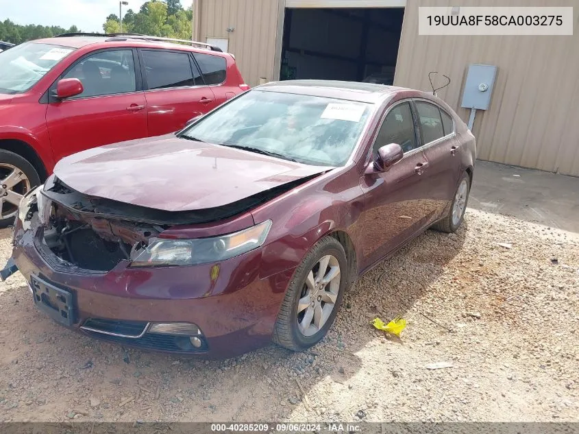 2012 Acura Tl 3.5 VIN: 19UUA8F58CA003275 Lot: 40285209