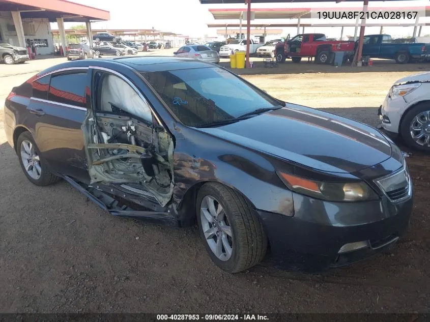 2012 Acura Tl 3.5 VIN: 19UUA8F21CA028167 Lot: 40287953