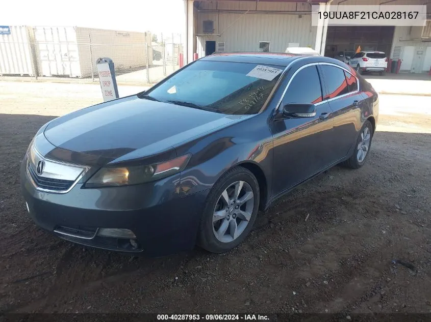 2012 Acura Tl 3.5 VIN: 19UUA8F21CA028167 Lot: 40287953