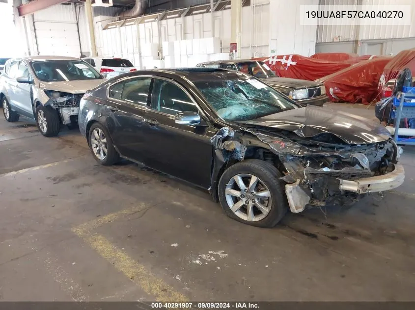 2012 Acura Tl 3.5 VIN: 19UUA8F57CA040270 Lot: 40291907