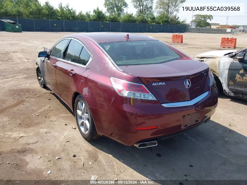 2012 Acura Tl 3.5 VIN: 19UUA8F55CA039568 Lot: 40326398