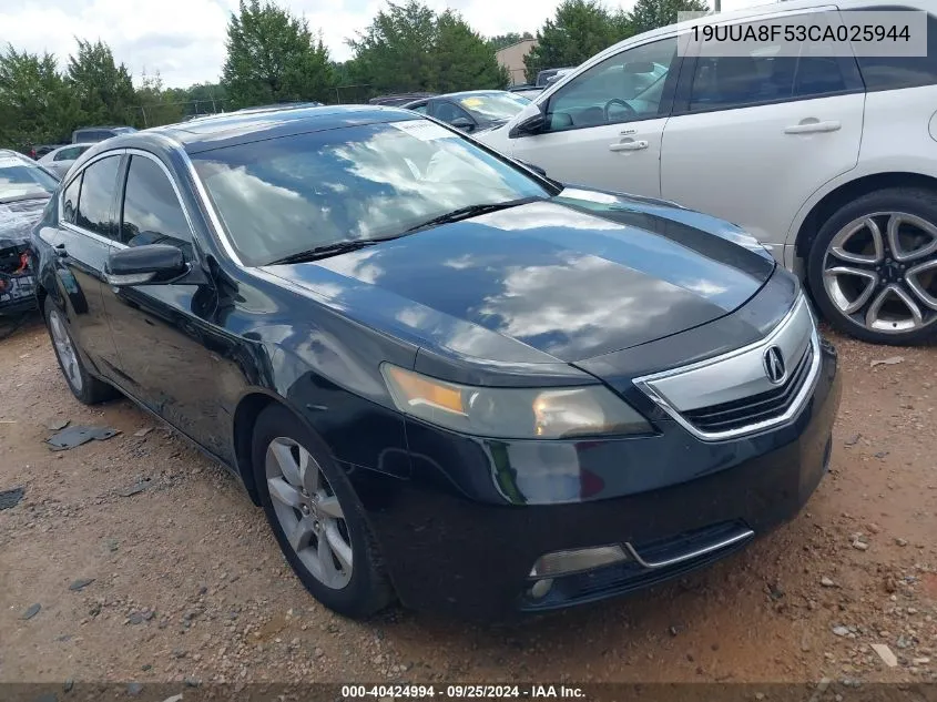 2012 Acura Tl 3.5 VIN: 19UUA8F53CA025944 Lot: 40424994