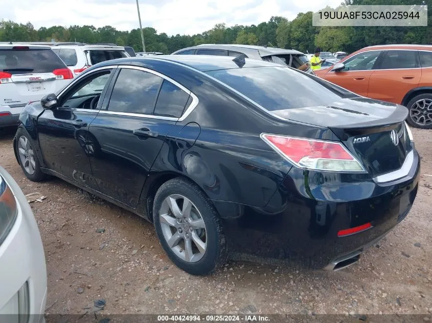 2012 Acura Tl 3.5 VIN: 19UUA8F53CA025944 Lot: 40424994