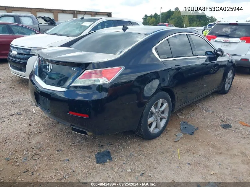 2012 Acura Tl 3.5 VIN: 19UUA8F53CA025944 Lot: 40424994