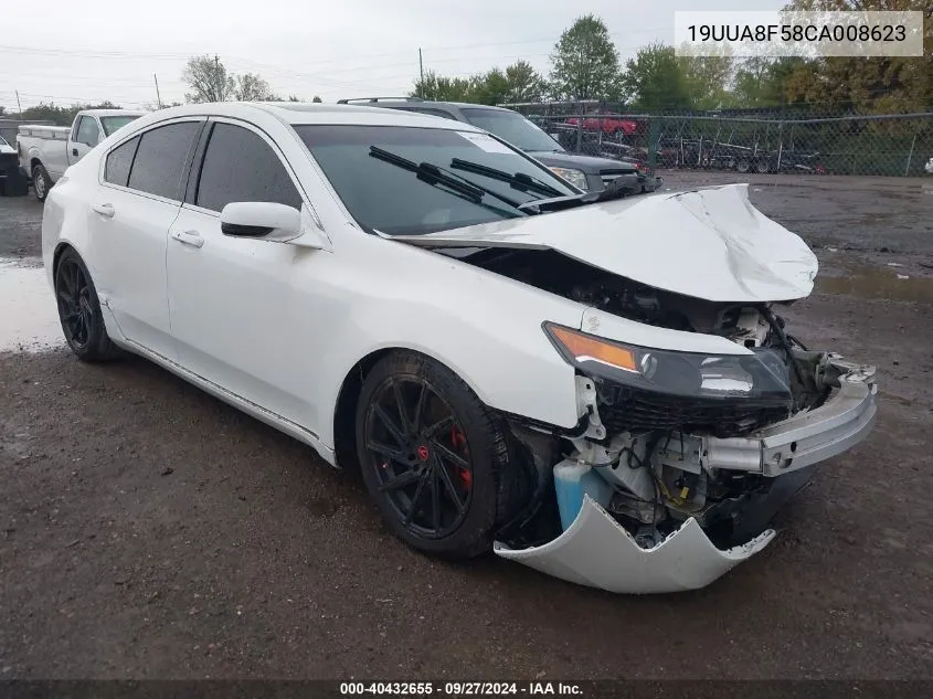 2012 Acura Tl 3.5 VIN: 19UUA8F58CA008623 Lot: 40432655